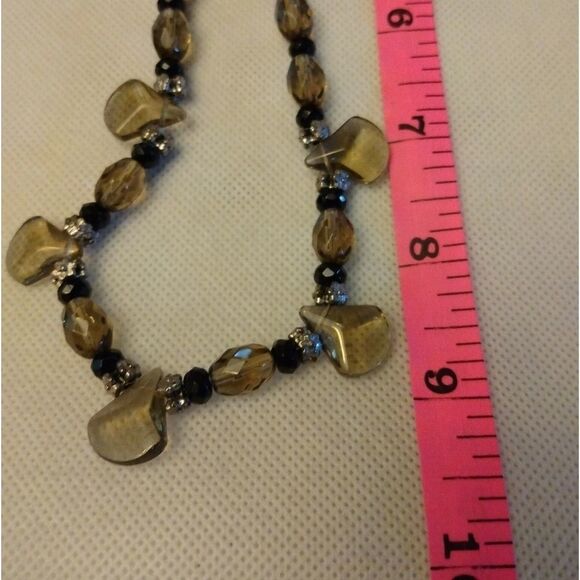 Crystal drop faceted crystal necklace - Picture 4 of 4